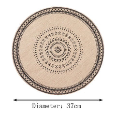 Nordic Style Round Embroidery Placemat Set